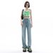 Women's Straight-leg Jeans, New Spring-summer Style, High-waisted, Slimming, Petite-friendly, Narrow Cut, Loose-fitting,_ecoleips.com