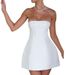 Women's Clothing Sexy Strapless A-Line Dress Slim Fit Short Casual Elegant Fashion European Style Spring Summer_ecoleips.com