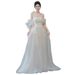 Off-the-shoulder Travel Photography Light Wedding Dress, Forest-style, Ultra-fairy Dreamy, Runaway Princess Bride's_ecoleips.com