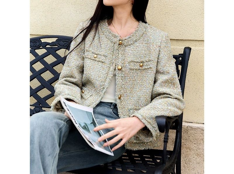 Autumn 2025 New Women's Fashion Coat, Light Luxury Noble Style, Commuting High-End French Green Top For Spring_ecoleips.com