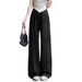 Women's Loose Straight Leg Pants Comfortable Thin Wide Leg Casual Sporty Ice Silk Cooling Mosquito Proof for Spring Summer Autumn_ecoleips.com