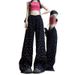 Women's Digital Print Heavyweight Slimming Straight Leg Trousers Casual Simple Style Summer Sportswear_ecoleips.com