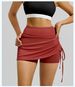 K New Wrinkled Sports Short Skirt For Women, Anti Hiking High Waist Running Vacation, Two Short Yoga Shorts_ecoleips.com