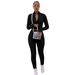 Streetwear Essentials: Women's Long-Sleeve Fleece Hoodie & Jogger Set – Solid Color Athleisure Two-Piece (Black, Orange, Rose, Mustard, Brown)_ecoleips.com