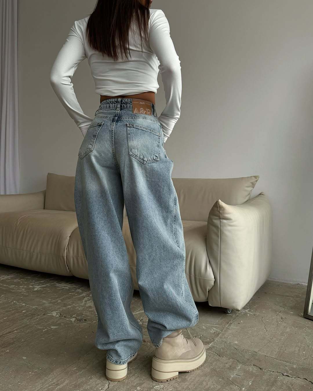 American Retro Low Waist Non Elastic Washed Straight Jeans For Women Autumn New Street Wide Leg Denim Pants For Women_ecoleips.com