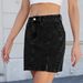 Women's Clothing Washed New Fashion Split Denim Hip Skirt Short Skirt_ecoleips.com