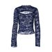 2025 Winter New Fashion Sexy Lace Patchwork Hollow Design Slim Fit Top Wholesale For Women_ecoleips.com
