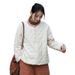girl 25 Winter New Style Ramie Quilted Diamond Stitching Pullover Jacket Original Improved Personalized Thickened Warm_ecoleips.com