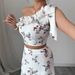 Women's Stylish Elegant Printed Blouse Skirt Two Piece Set Casual Comfortable Spring Summer Autumn Fashion Outfit_ecoleips.com
