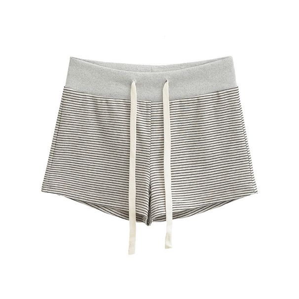 Women's Clothing Retro Striped Sports Shorts For Women 205 Summer High Waist Wide Waist Slim Lazy Style Hip Sports Pants_ecoleips.com