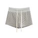 Women's Clothing Retro Striped Sports Shorts For Women 205 Summer High Waist Wide Waist Slim Lazy Style Hip Sports Pants_ecoleips.com