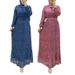 Women's Clothing New Chiffon Floral Print Robe Fashionable And Elegant Dress_ecoleips.com