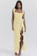 Women’s Clothing Summer New French Sling Wood Ear Edge Design Hot Girl Slit Long Skirt Dress Female_ecoleips.com