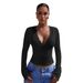 European And American Cross-border Ins 2026 New V-neck Lace Trim Sexy Hot Girl Long-sleeve Slim-fit Top_ecoleips.com