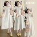 Summer New Korean Fashion Polka Dot Maternity Dress_ecoleips.com