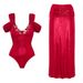 Women's Clothing Swimsuit New Style Deep V Heavy Solid Color Bright One Piece Swimsuit Suit Female_ecoleips.com