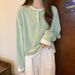 real-shot Short Sweatshirt For Petite Women, Spring And Autumn Thin Loose-fitting Design, Niche_ecoleips.com