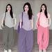 2026 New Summer Dopamine One-piece Shirt Wide-leg Pants Two-piece Set Lazy Style Fashion Casual Thin Suit Small Man_ecoleips.com