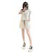 Women's European Style Casual Sportswear Set Short Sleeved Slimming Shorts Youthful Fashionable Two Piece Summer Outfit_ecoleips.com