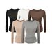 ng2510292 Tencel Wool Long Sleeve T-Shirt For Women, 2025 Autumn New Style, Pure Desire Hot Girl Small Round Neck Slim Fit Base_ecoleips.com