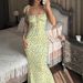 Floral Print Camisole U-Neck Sleeveless Backless Dress for Women Elegant Summer Fashion European American Style_ecoleips.com