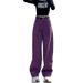 Vintage Wide-Leg Jeans For Women – High-Waisted Straight Fit Trousers (S-5xl, Distressed Wash, No Belt Included)_ecoleips.com