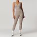 Women's Clothing Sanded Tights Beautiful Back Yoga Suit Elastic High Waist Fitness Clothes Female Running Fitness Sports Suit_ecoleips.com
