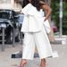 Women's Clothing Personality Loose Top Wide Leg Pants Two-Piece Suit_ecoleips.com
