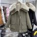 "Military Green Fleece-Lined Parka Jacket – Oversized Lambswool Coat With Utility Pockets (M-L, Commuter-Ready, Water-Resistant Shell)"_ecoleips.com