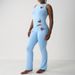 Women's Clothing New Solid Color Heart Hollow Sleeveless Top Trousers Set_ecoleips.com