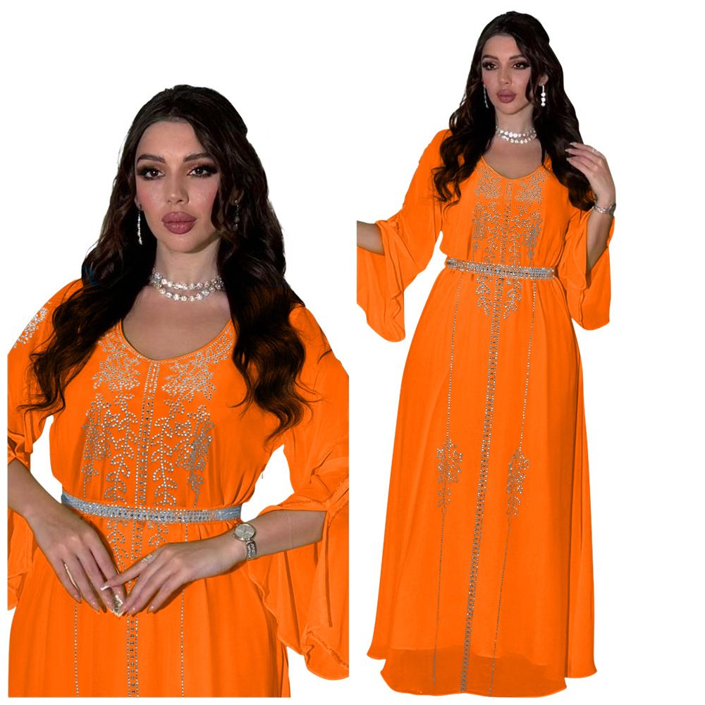 Women's Clothing Skirt Fashion Hot Diamond Chiffon Dress Home Robe_ecoleips.com