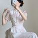 Cross-border Modern Cheongsam, Improved Young Style, High-end Elegant New Chinese Fashion Daily Floral Dress For Girls_ecoleips.com