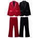 Women's Clothing European And American Style Two Piece Suit Set Fashionable High End Professional Long Sleeve For Formal & Casual_ecoleips.com
