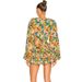 New European American High-end Women's Floral Deep V-neck Dress Stacked Sleeves, Sexy Elegant With Hollow-out Design And_ecoleips.com