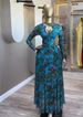Women's Floral Print Maxi Dress Elegant Long Sleeve Boho Dress for Spring Sizes S XXL_ecoleips.com