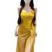 Women's Slim Fit Solid Color Swimsuit Sexy Alluring Style One Piece Two Piece Perfect for Beach Vacations And Hot Springs_ecoleips.com