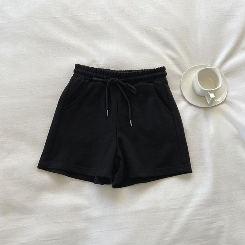 Women's Korean Style Athletic Shorts Super Trendy Loose Fit Slimming Versatile Straight Leg Wide Leg Thin Casual Bottoms_ecoleips.com