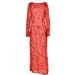 European And American Foreign Trade Bohemian Sheer Fashion Casual Round Neck Sleeve Printed Long Dress For Women Autumn_ecoleips.com
