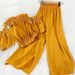 Women's Clothing 200 Pounds Fat Girl Summer New Fashion Suit Short Sleeved Tops Casual Wide Leg Pants Two Piece Suit_ecoleips.com