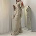 Women's Plus Size Fashion Wrap Shirt And High-Waisted Wide Leg Pants Autumn Suit Set Long Sleeved Elegant Outfit_ecoleips.com