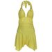 Sexy V Neck Lace Up Solid Color Pleated Dress For Women Y2K Streetwear Party Night Out Fashion Slim Fit Clubwear Mini Dress_ecoleips.com