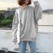European Korean Style Spring Autumn Thin Sweatshirt For Women, Round Neck, Trendy Student Couple And Best Friend Outfit,_ecoleips.com