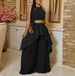 C8534P With Belt, Cross-border Summer Fashion Two-piece Set, Sleeveless Backless Irregular Long Skirt Wide-leg Pants,_ecoleips.com