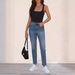 Women's Clothing Ribbed Square Neck Sleeveless Top - Slim Fit Stretch Fabric For Casual & Layering_ecoleips.com