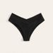 New Solid Color Sexy Retro High Waist Bikini Triangle Beach Swimming Trunks Women_ecoleips.com