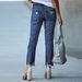 Women's Slim Fit Ripped Denim Jeans Solid Color Relaxed Everyday Wear Comfortable Feshion_ecoleips.com