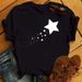 Cross-border Supply Of Plus-size Short-sleeve Fashionable Colorful Floral Heart Women's T-shirts_ecoleips.com