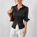 Women's Striped Slim Fit Cardigan Casual Long Sleeve Button-Up Shirt Fashion Top For Spring/Autumn & Summer_ecoleips.com