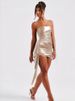 K Women's Slim Fitting Strapless Dress, Hip Hugging Dress, Women's High-end Dress_ecoleips.com