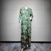 AB373 Muslim Arab Dubai Women's Fashion Printed Long Robe Dress_ecoleips.com
